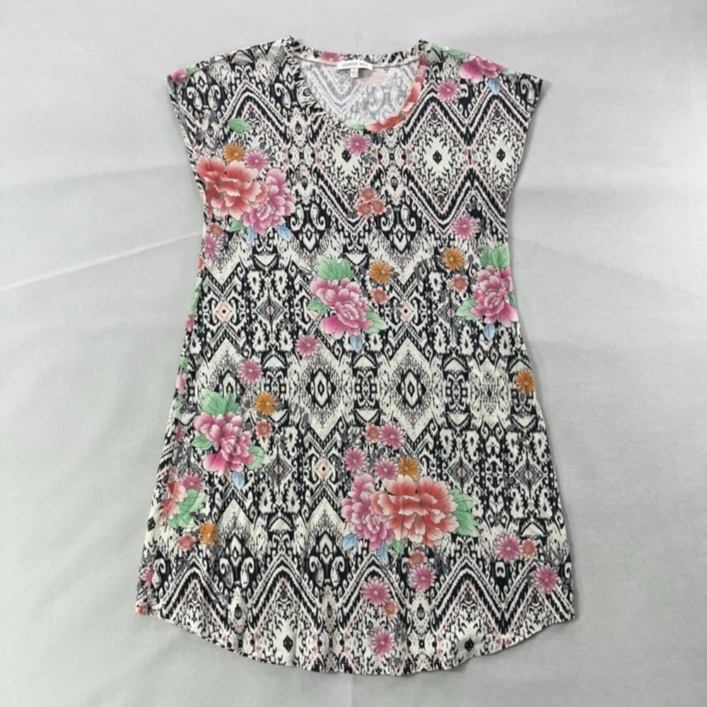 Johnny‎ Was Mini Dress XS The Brigette Geometric Pima Cotton Modal Stretch